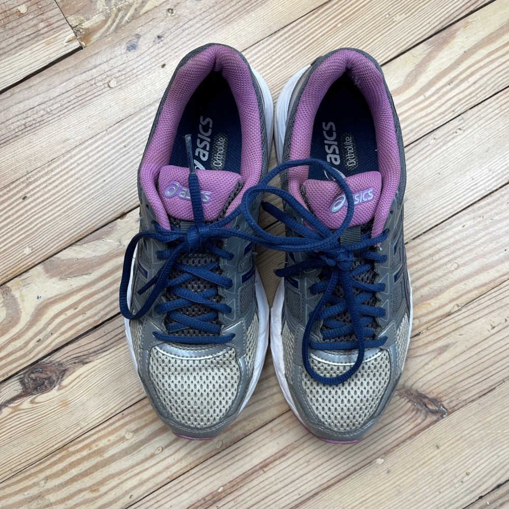 Asics Gel-Contend 4 Womens Running Shoes Grey Purple Silver athletic Size 6.5 - Picture 5 of 9